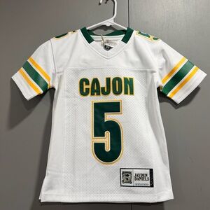 Authentic Classics, Jayden Daniel’s Youth Jersey with Green and Yellow Accents